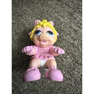 Muppets Baby Miss Piggy Figurine Toy 2" Tall Pink Vintage 1986